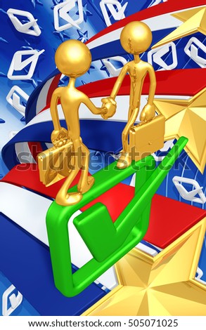 Vote Voting Choice Elect Election Concept With The Original 3D Character Illustration