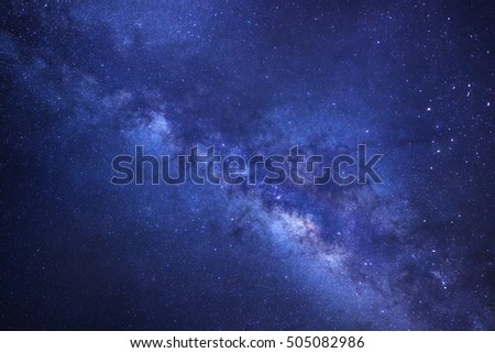 Milky way galaxy with stars and space dust in the universe. High resolution.

