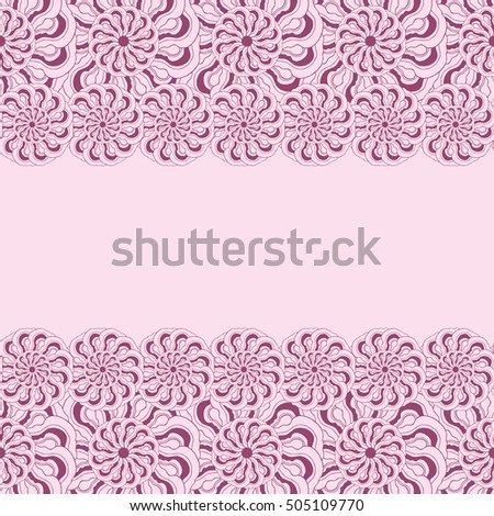 Abstract hand-drawn creative background of stylized flowers. Vector illustration.