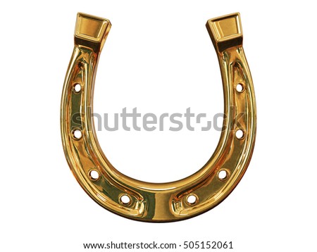 Golden Horseshoe Royalty-Free Stock Photo #505152061