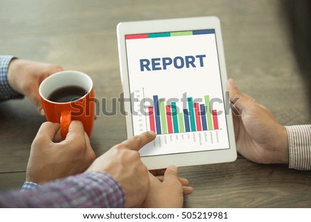 Business Charts and Graphs Concept with REPORT word