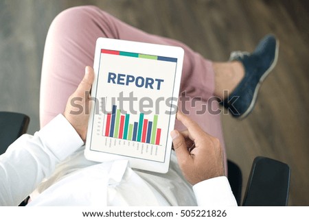 Business Charts and Graphs Concept with REPORT word