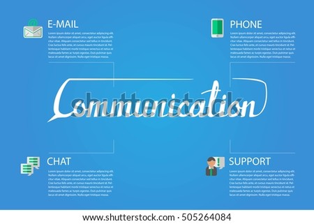 Communication infographic design template
