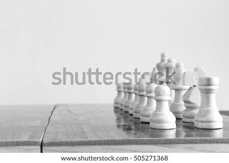 Chess photographed on a chessboard