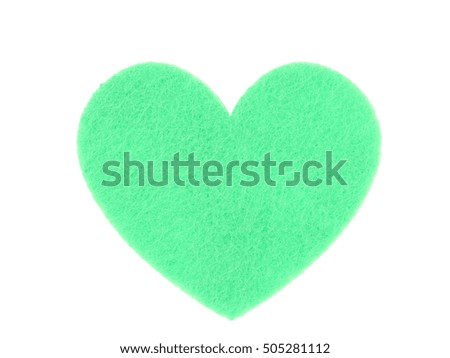 colorful heart decoration on white background