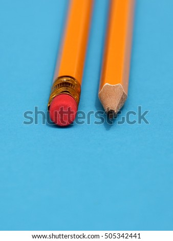 pencil with blue background