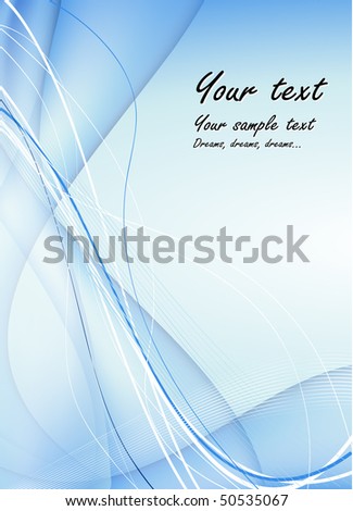 Blue background with flowing elements