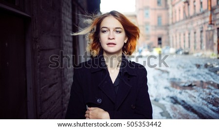 Summer sunny lifestyle fashion portrait of young stylish woman walking on street