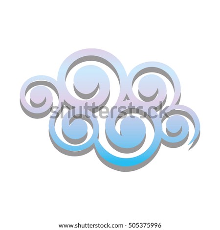 cartoon cloud icon image 