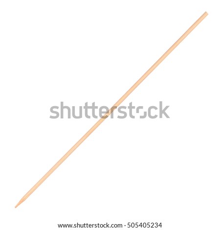 Wooden canape sticks  and clothes clip on white Royalty-Free Stock Photo #505405234