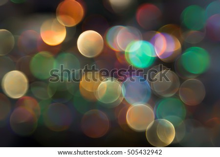 Abstract photo of backlight reflector and glitter bokeh ligh
