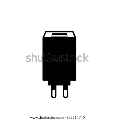 usb travel charger icon - vector illustration.