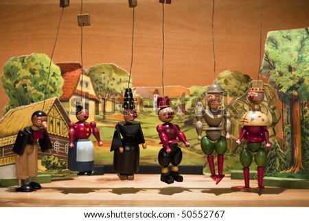Old wood marionettes Royalty-Free Stock Photo #50552767
