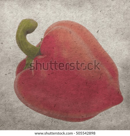 vintage wallpaper background with red pepper