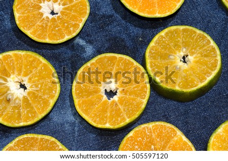 nice orange cut   close up and pattern