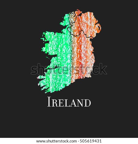 Vector Map of the Country of Ireland