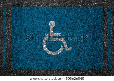 reserved car park slot with disability sign icon people drive parking, disabled or handicap people driving stop space