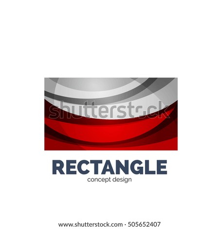  rectangle logo, abstract template