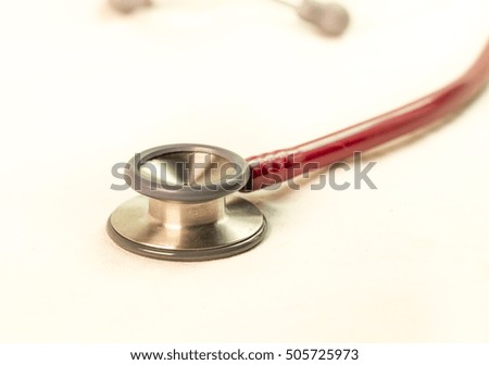 stethoscope red marco isolated