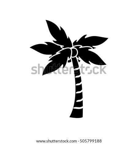 Isolated palm tree plant design
