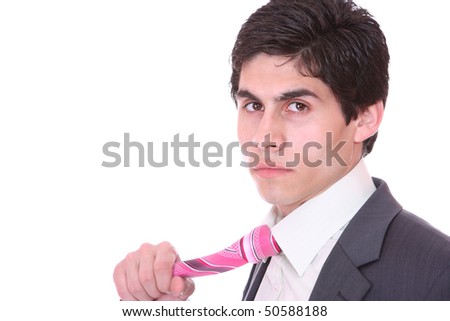 friendly business man isolated over white background