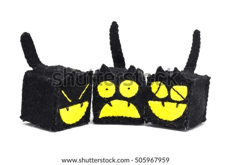 Cat Dolls Halloween  On a white background