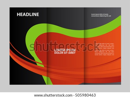 brochure design template blue white curves color, frame for images
