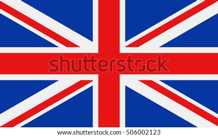 United Kingdom flag. Vector illustration. 