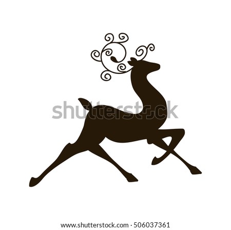 deer vector illustration silhouette