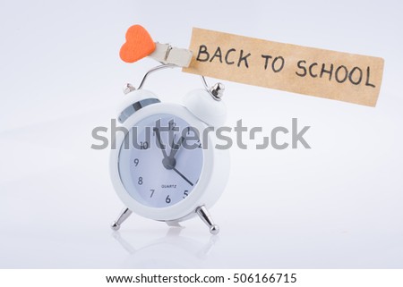Heart shape with a title back to school on a white background