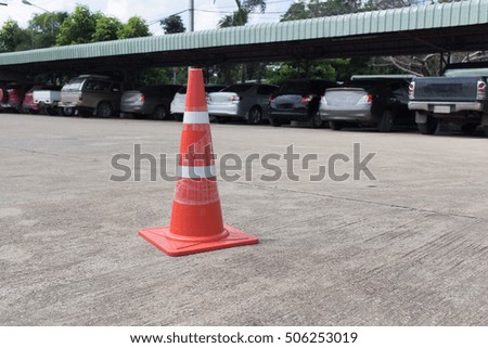 traffic cone in the park