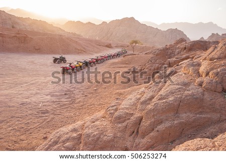 Quad motorbike safari in Sinai desert, Sharm el Sheikh, Egypt