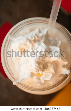 vanilla smoothie shake