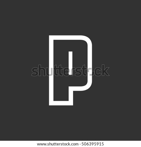 Letter P vector, logo. Useful as branding symbol, corporate identity, alphabet element, app icon, clip art and illustration.