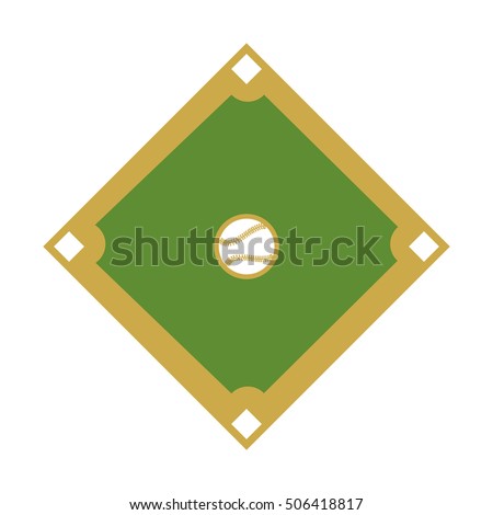 camp diamond baseball sport vector illustration design