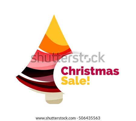 Christmas banner design with blank space for promo text. Vector illustration