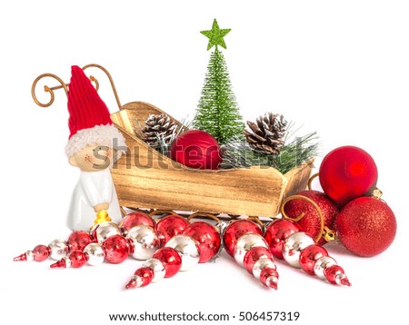Christmas decorations, Santa Claus,Christmas background with sleigh christmas.