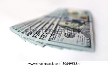 US dollar on white background
