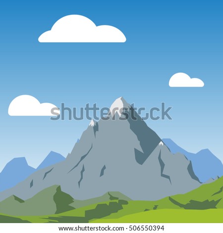 Vector highest mountains