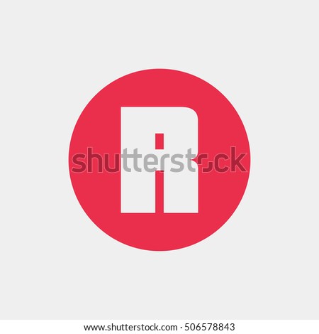 Letter R vector, logo. Useful as branding symbol, corporate identity, alphabet element, app icon, clip art and illustration.