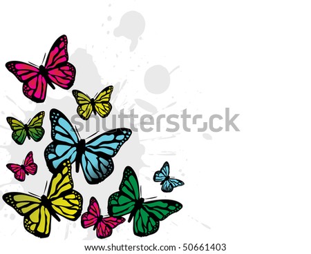 vector background with butterfly