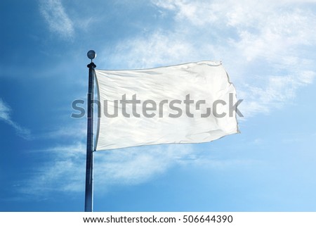 White flag on the mast