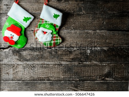 Christmas background, fir, gifts, wooden