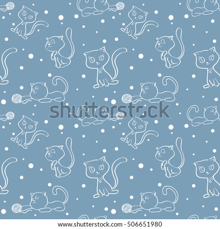pattern seamless background cats two colors