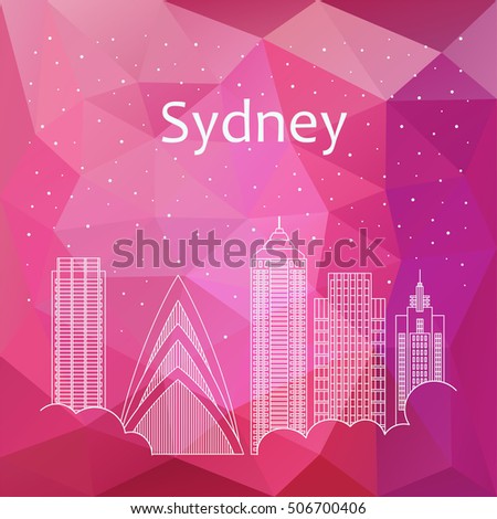 Christmas holiday in Sydney city. Abstract background for banner