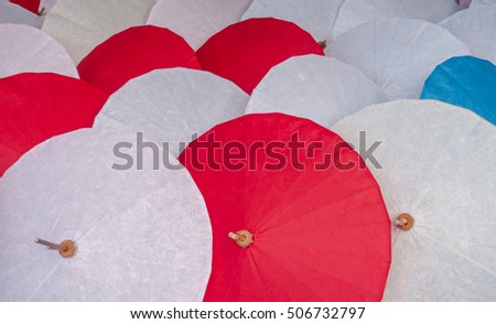 The paper umbrellas in Asia.