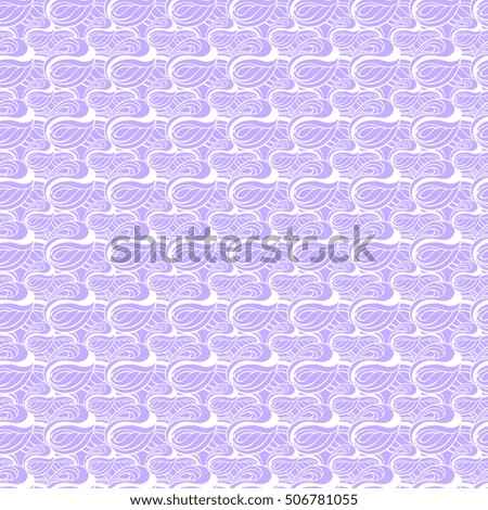 Seamless creative hand-drawn pattern of abstract smooth elements. Vector illustration. 