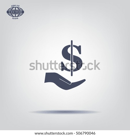 ictograph of money in hand