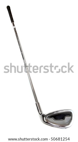 Golf club on white background