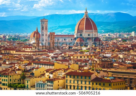 Cityscape in Florence, Italy Royalty-Free Stock Photo #506905216